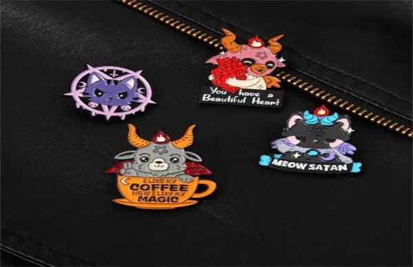

cute but also satan enamel pins custom cat goat brooches lapel badges animal funny quotes jewelry gift for kids friends gc17014830193, Gray