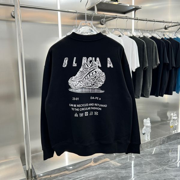 

new designer women's hoodies european american tide brand men women autumn winter new letters sweatshirts casual loose pullover s-xxl, Black
