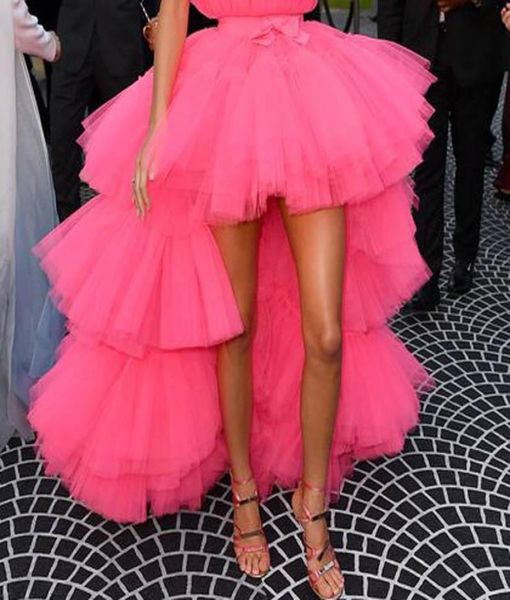 

skirts cute high low tutu skirt for women puffy lush tulle tiered chic evening custom made asymmetrical ladies formal saia9559892, Black