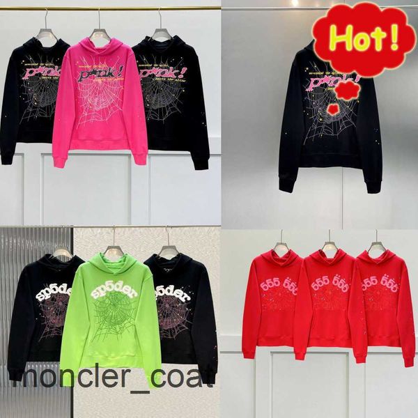 

spider pink sp5der hoodies spider 555 young sweatshirts pink spider hoodie hoodies designer streetwear thug 555555 angel hoody men women 11, Black