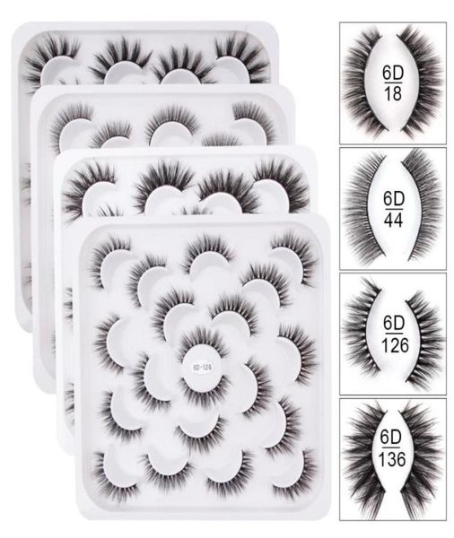 

10pairs fake 6d natural false eyelashes mink lashes makeup eyelash extension long thick lashes volume natural beauty eyelashes3435645