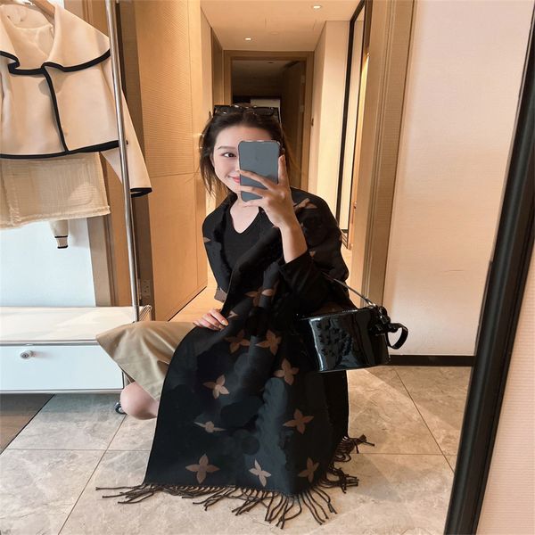 

2023 women's scarf fashion wool scarf designer scarves alphabet fashion classic cashmere shawl ring luxury gift 80x180cm aaa, Blue;gray