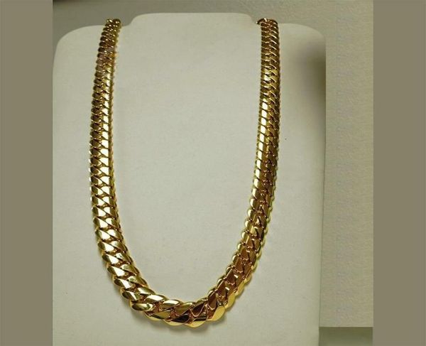 

14k gold miami men039s cuban curb link chain necklace 24quot1343479, Silver