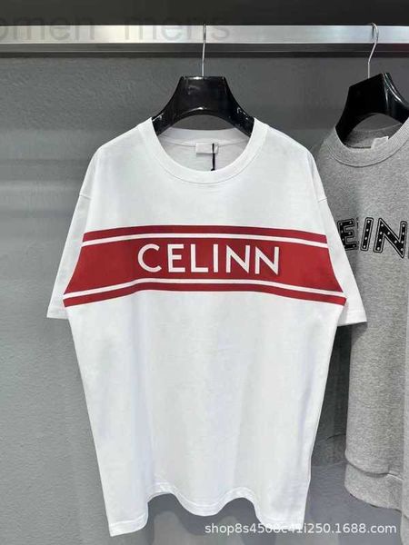

women's hoodies & sweatshirts designer high version 22ss red stripe english letter printing short sleeved round neck t-shirt casual a30, Black