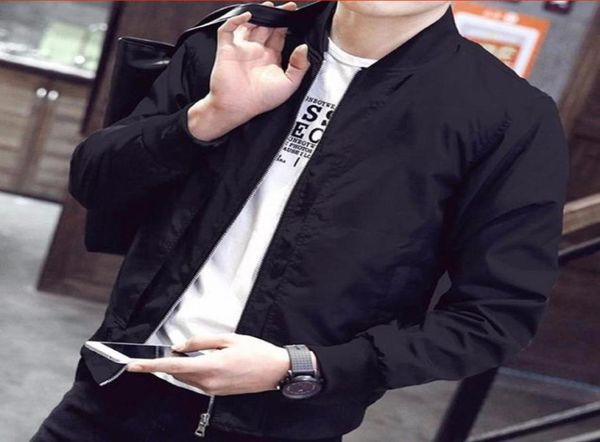 

new arrival spring autumn men039s jackets solid fashion coats male casual slim stand collar bomber jacket men overcoat92384668693084, Black;brown