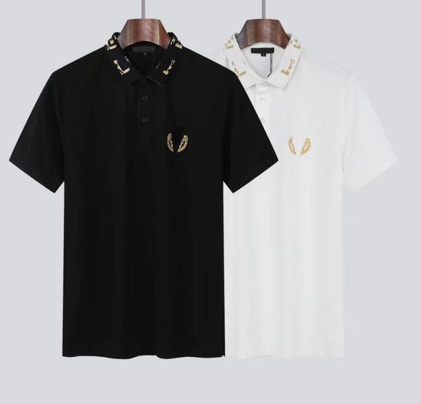 

new short sleeve t-shirt men's polo shirt pure cotton summer high-end middle-aged and elderly paul half sleeve shirt men's clothin, White;black