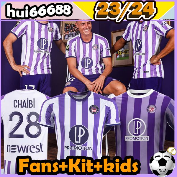 

23/24 toulouse fc soccer jerseys nicolaisen desler rouault aboukhlal dallinga flemmings rhys 2023 2024 men kits kids socks football shirts, Black;yellow