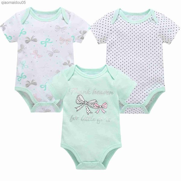 

2-3pcs/set newborn baby clothes bodysuit pelele bebe verano cartoon bowknot print jumpsuit pop it 100% cotton enfant onesie beb l230712, Blue