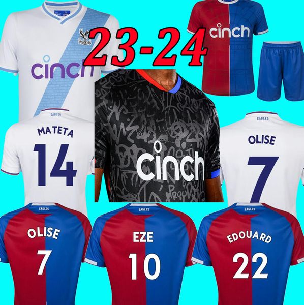 

23 24 crystal zaha eze palace soccer jerseys 2024 j. ayew edouard milivojevic schlupp mateta benteke olise andersen mcarthur football shirts, Black;yellow