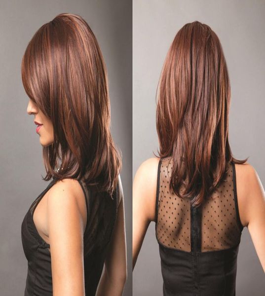 

xt725 long wavy wig for black and white women natural brown hair heat resistant synthetic pelo high fiber wigs8570800