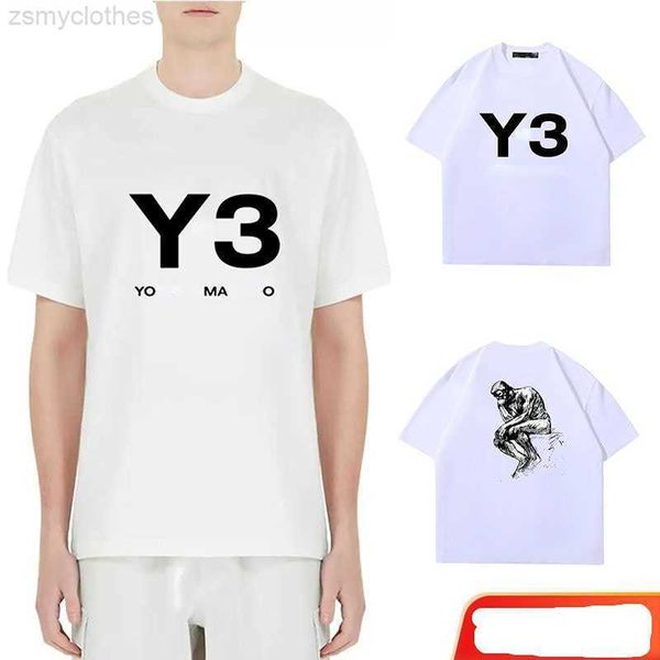 

23ss short sleeved t shirt men women y3 sweatshirt mens t shirts round neck pullover tee summer comfortable cotton tshirt designer 3d printi, White;black