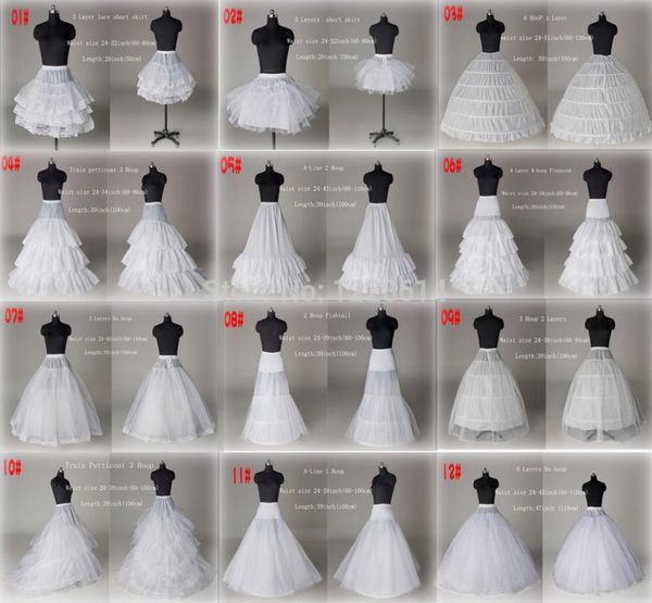 

10 style white a line ball gown mermaid wedding prom bridal petticoats underskirt crinoline wedding accessories bridal slip 8588116