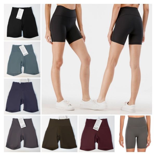

women sports short squat proof high waist quality butter soft fitness tight women yoga legging shorts cycling athletic gym lu-168, Black;white