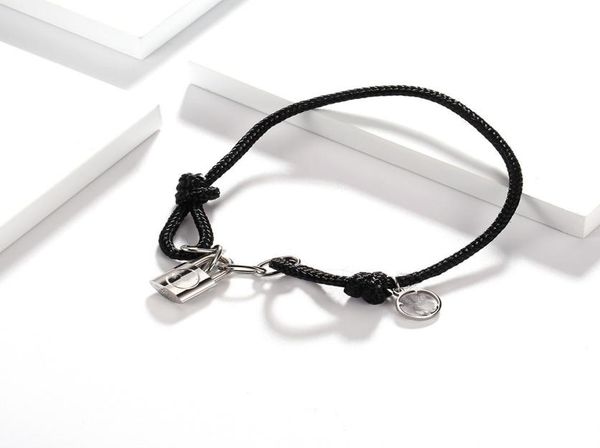 

fashion classic style chain lover bracelet lock pendant stainless steel white black red blue orange green yellow 8 color ro9871584