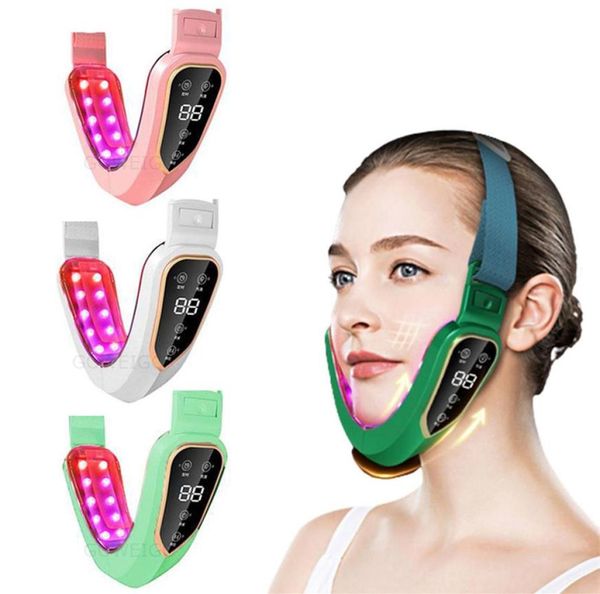 

face massager lifting massager led pon therapy face slimming vibration massage double chin vshaped cheek skin tighten care device 7830433
