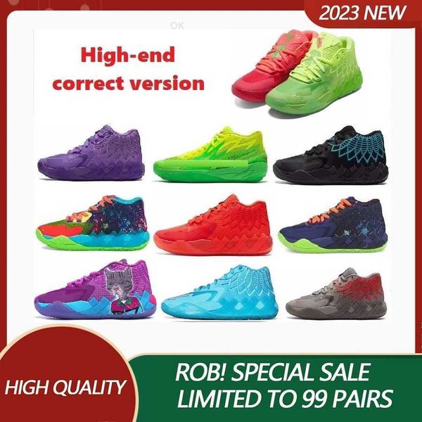 

with box ball mb lamelo basketball shoes 1 rick and morty mens sport shoes queen city basketball mb1 kids sneakers iridescent dreams low run