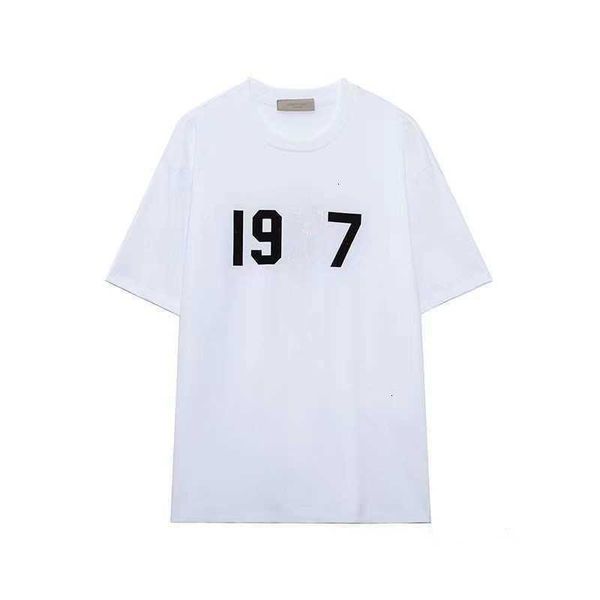 

mens t shirts chest letter laminated print esse short sleeve high street loose oversize casual t-shirt cotton 362632, White;black