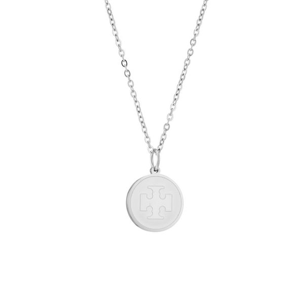 

fashion jewelry gold chain moissanite round pendant necklace fashion classic four leaf clover necklaces pendants mother-of-pearl stainless s, Silver