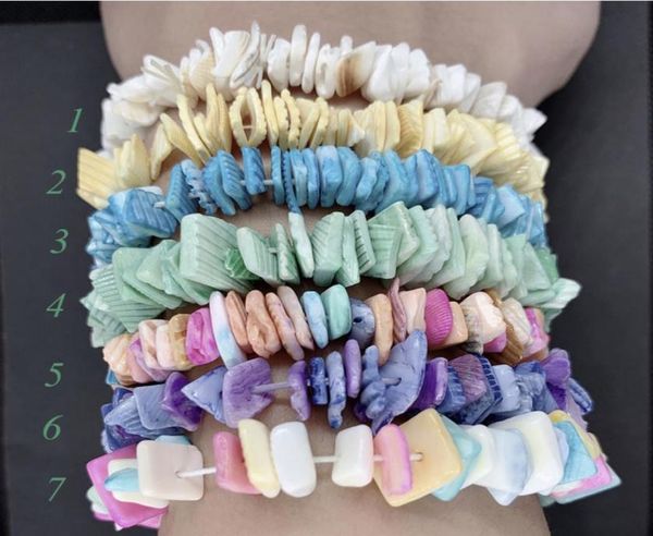

women girl multicolor hawaii puka shell elastic bracelets strands for party travel beach fashion jewelry accessories4984159, Black