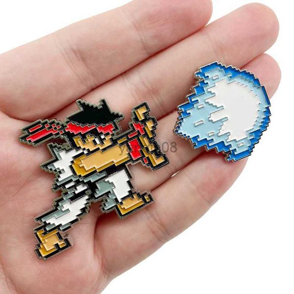 

pins brooches street fighter enamelled brooch retro games 90s pins cool brooch clothing backpack lapel badge fashion jewelry accessories gif, Gray