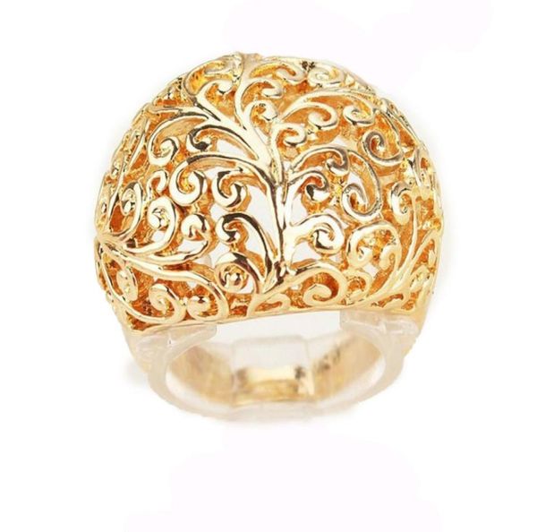 

fashion men women 18k gold plated quality out design flower ring jewelry charm jewelry 4002811, Silver