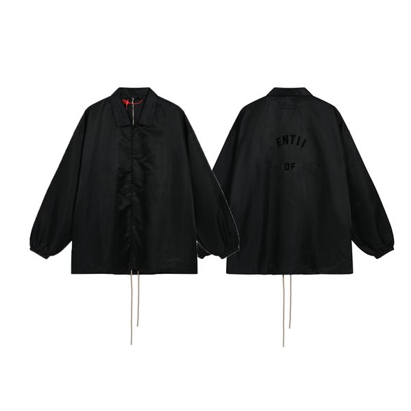 

23fw usa tench coat autumn winter jacket men women oversize silicone high street wind proof patchwork outerwear aug 7th, Black;brown