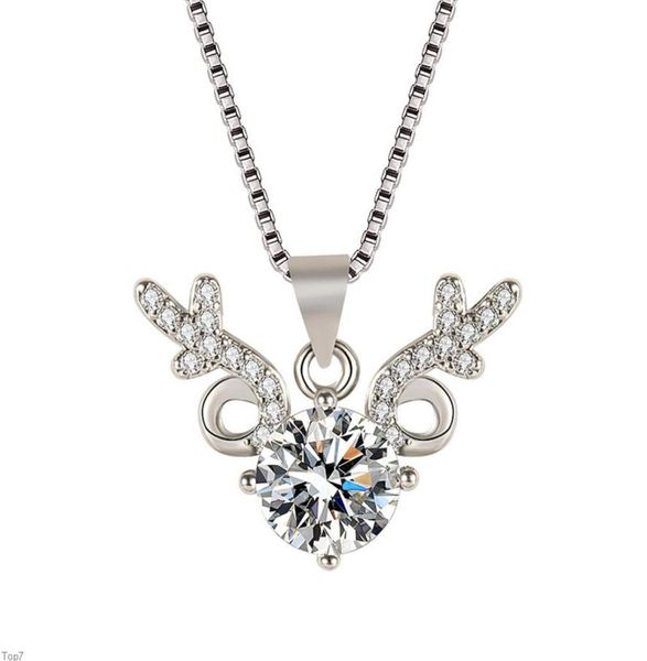 

crystal womens necklaces pendant clavicle chain gold silver plated7117344