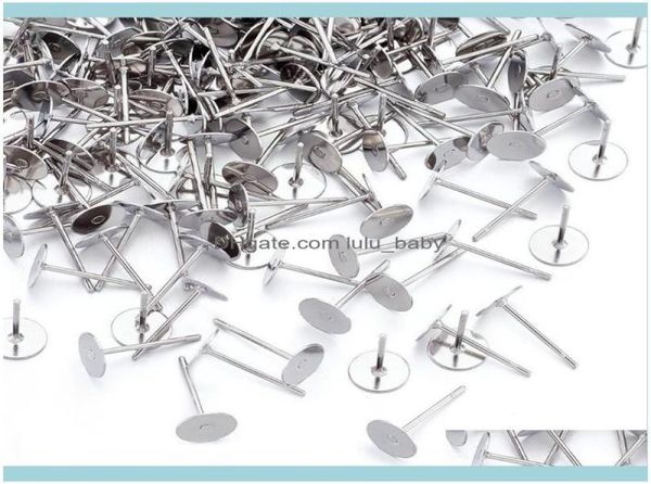 

other jewelry findings components jewelryother 500pcs 4 5 6 8mm stainless steel blank post earring stud base pins cabochon cameo3529964, Slivery;golden