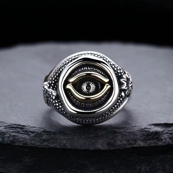 

men's open design ring hip hop punk style personalized fashion ring, Silver