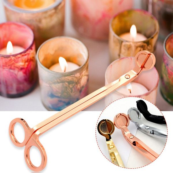 

candle scissors 6 colors stainless steel snuffer candle wick trimmer rose gold cutter trimmer oil lamp trim scissor cutter q417