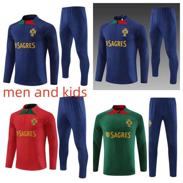 

23 24 portugal joao felix soccer jerseys football tracksuits training suit ruben neves bruno ronaldo fernandes portugieser 2023 2024 portuga, Black