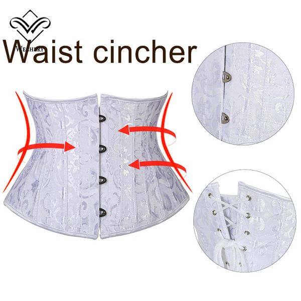 

body shaper corset 24 steel boned waist trainer cincher waist cincher cinta modeladora girdle shapewear for weight loss, Black;white