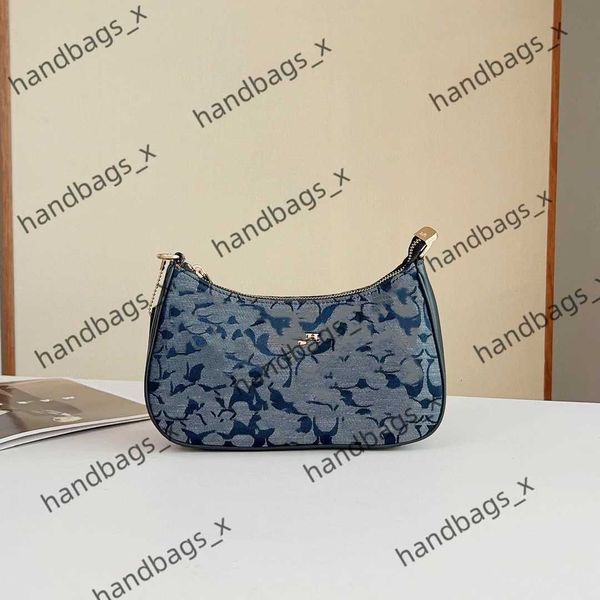 

designer bag co bag 2023 new underarm bag handheld one shoulder crossbody women's bag classic denim mahjong bag 33n7