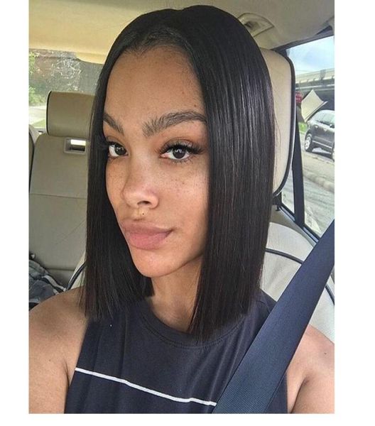 

new arrival women short bob straight wig brazilian hair simulation human hair bob straight wig for lady6235209, Black