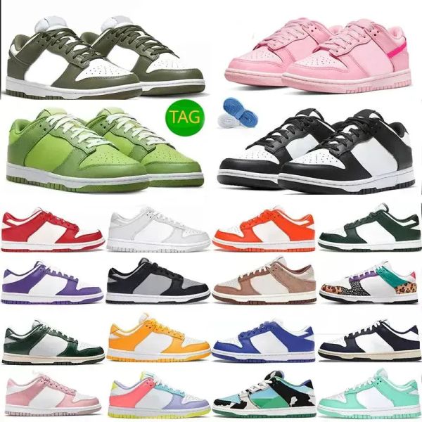 

2023 running shoes panda low mens triple pink medium olive gray fog syracuse coast shades of green pn dust sail dunks women trainers sneaker, Black