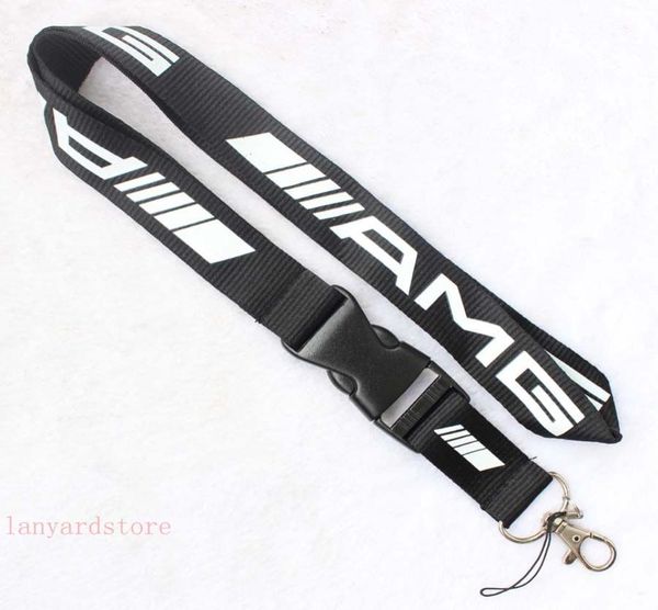 

50 pcs popular car brand lanyard industries removable key chains badge pendant party gift moble phone lanyard2243628, Black