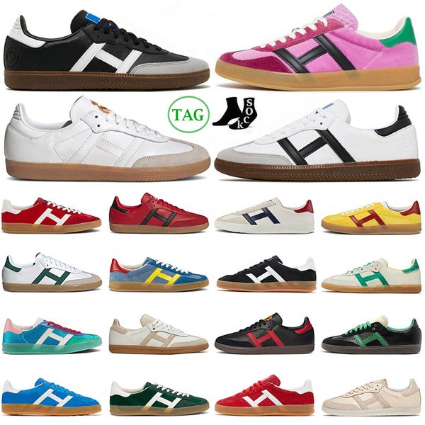 

casual sambas shoes for men women vegan adv gazelle white black gum pink green yellow blue suede mens womens outdoor sports sneakers trainer
