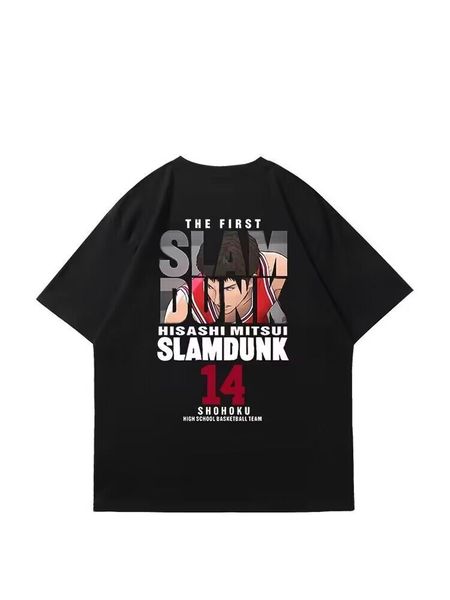 

2023 new slam dunk master t-shirt joint name around sakuragi hanagawa toshikaichi mitsui loose basketball t-shirt size s-3xxxl, White;black