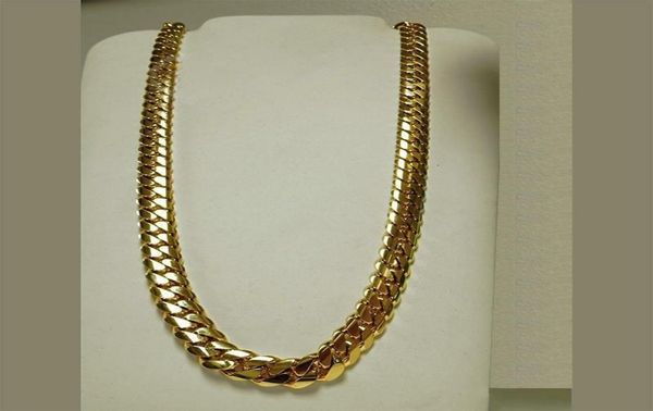 

14k gold miami men039s cuban curb link chain necklace 24quot4193280, Silver
