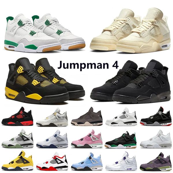 

jumpman 4 basketball shoes 4s sail black cat red thunder white oreo pure money for men and women outdoor sports sneakers