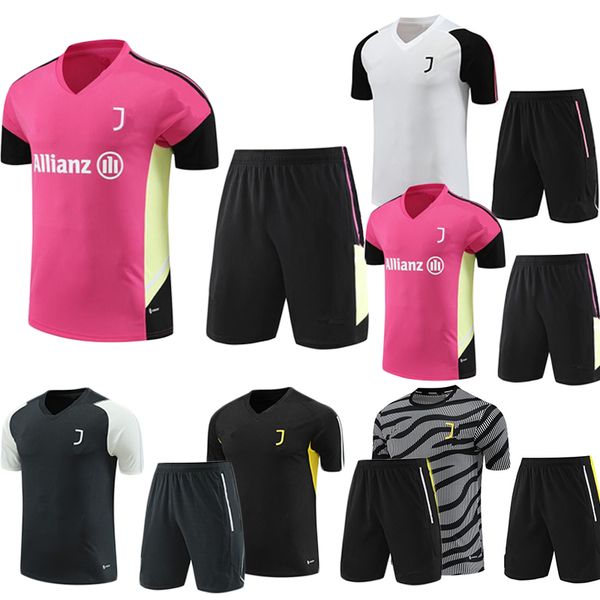 

2023 2024 pogba adults and children soccer jerseys football training jersey short sleeve shorts kit 23 24 jersey jogging tracksuits kits, Black
