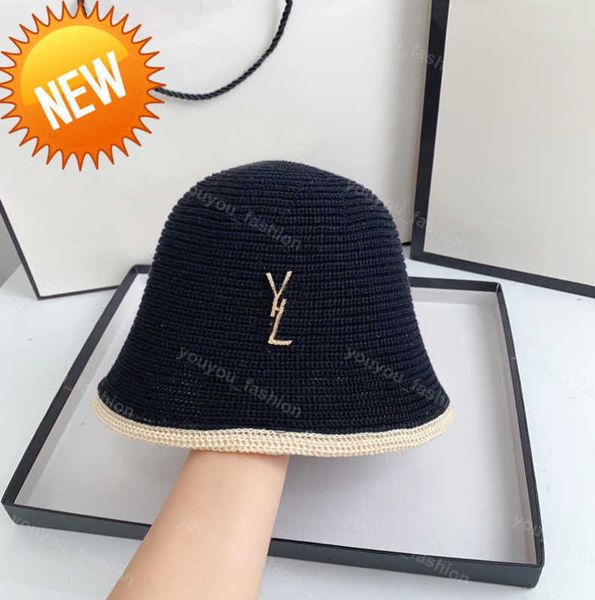 

wide brim hats bucket luxury hat designer knit and caps y letter casquette dress beanies beach sunhats for women mens 2023 58ess, Blue;gray