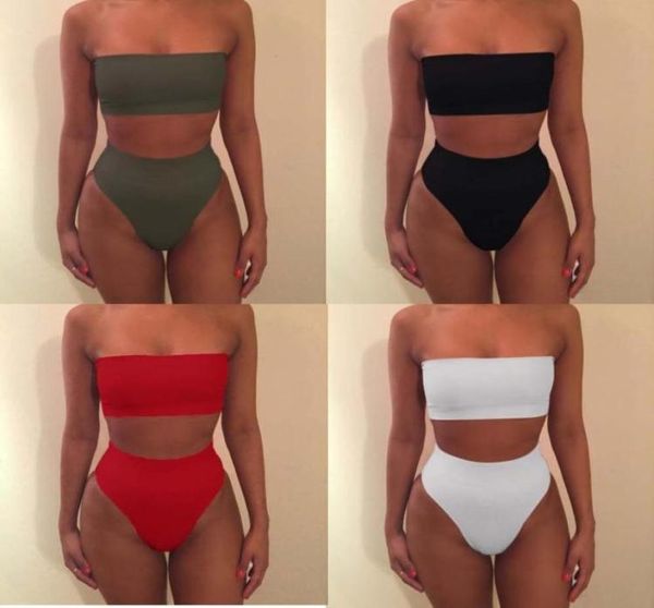 

piece 2020 bikini two solid split women039s swimsuit91687412532708, White;black