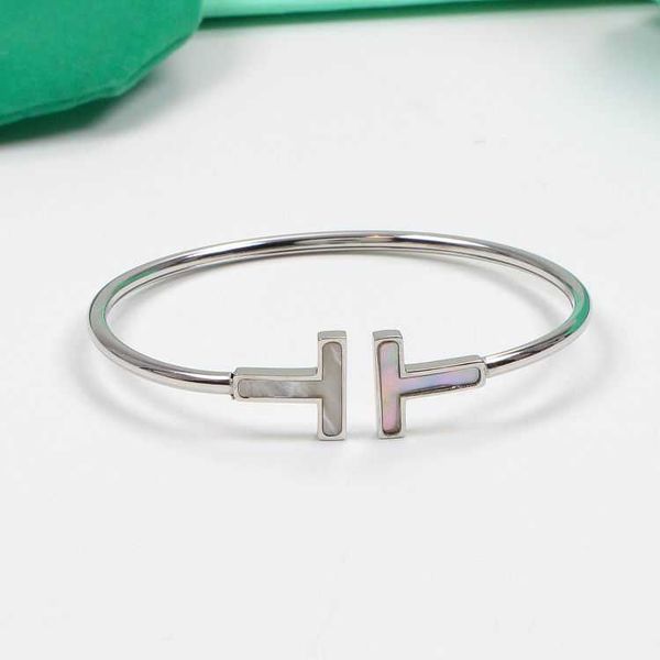 

netizen tiffay diamond open bracelet couple titanium steel, Black