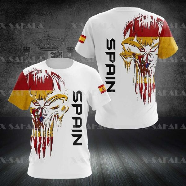 

spanish-army solidier spain country 3d printed milk fiber t-shirt summer round neck men female casual 2, White;black