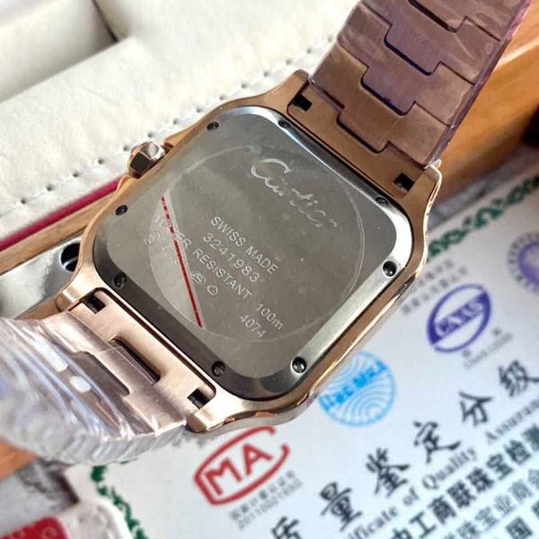 

desiger watch high qulity santos automatic movement watches ewd3 sapphire mirror date uhr montre carter with box perfect gift prx relojo hom, Slivery;golden