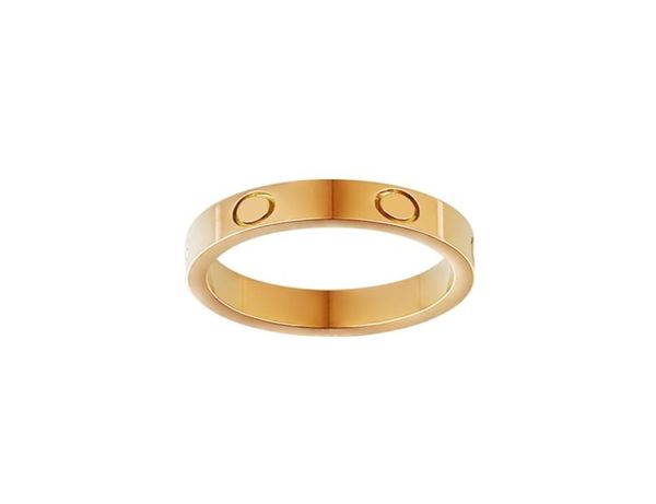 

4mm 5mm 6mm titanium steel silver love ring for woman mens womens rose gold silver crystal diamond designer jewelry lovers couple 9459830