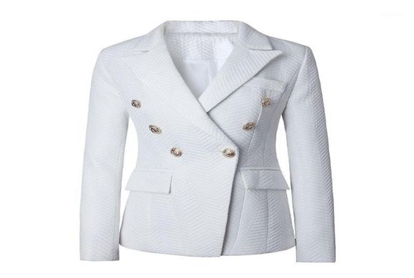 

new fashion 2020 runway style women039s lion buttons double breasted twill jacquard blazer jacket outerwear12734083, White;black