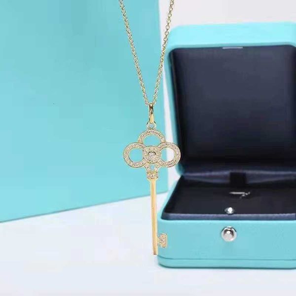 

luxury fashion mermaid crown sunflower hundred tower key pendant necklace, Silver