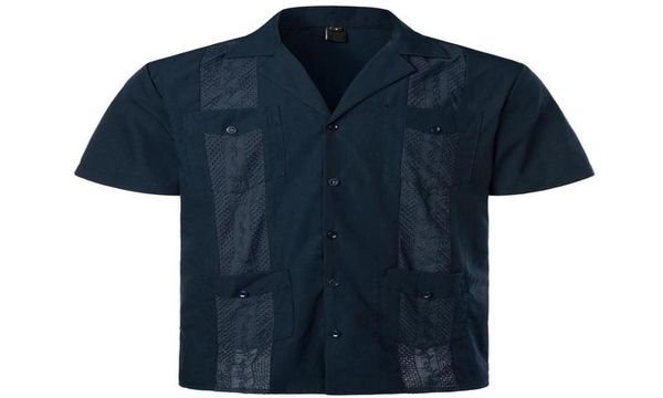 

men039s guayabera premium lightweight embroidered pleated cuban shirt short sleeve mexican caribbean style wedding beach 2xl ca5939327989, White;black